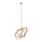 Gold Metal 4 Light Chandelier with Suspension Rod 30" x 30" x 70"